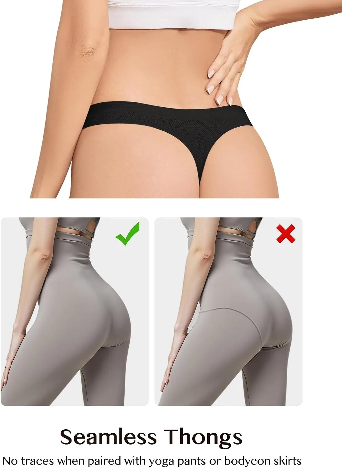 No Show Seamless Thong 6-Pack