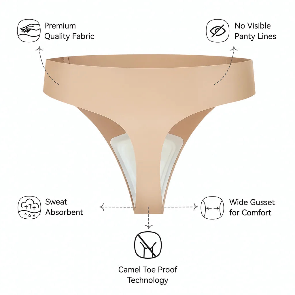 Invisible High-Rise Seamless Thong